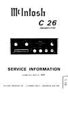 McIntosh C26 - Service manual